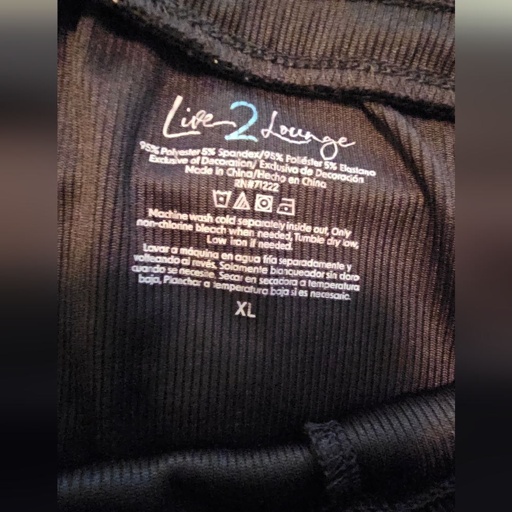 EUC! XL Black Live2Lounge Cardigan 3-piece Set - Picture 7 of 8
